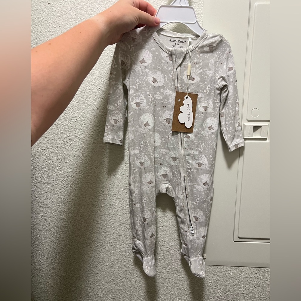 Angel dear bamboo zippered footie anti scratch mittens